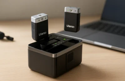 Microfone Lapela Duplo Sem Fio Ulanzi U-mic Am18 Cabo