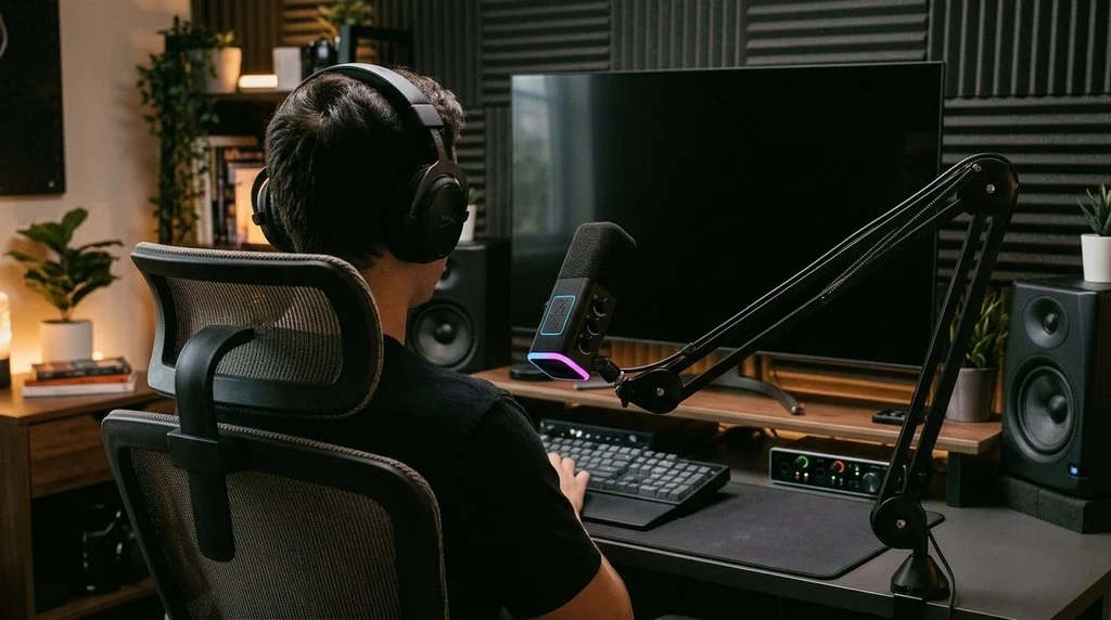 Microfone Usb Xlr Podcast Gravacao